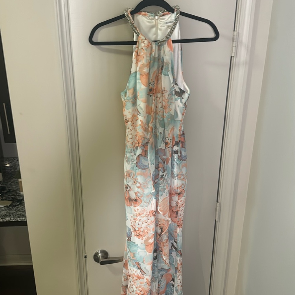 Calvin Klein Floral Floor Length Dress
